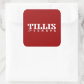 TILLIS FÜR DAS SENAT 2014 QUADRATISCHER AUFKLEBER (Tasche)