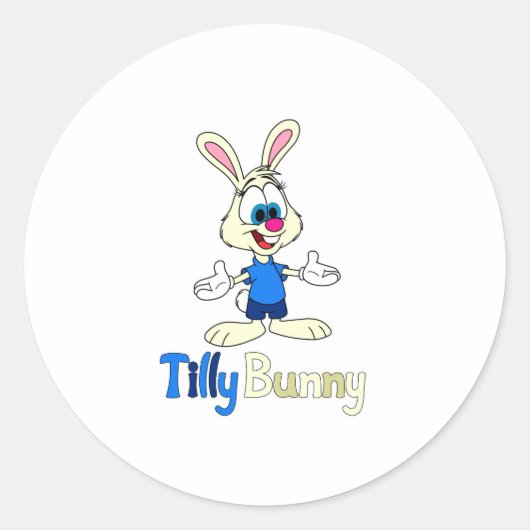 Tilly Bunny Rundum-Aufkleber Runder Aufkleber (Vorderseite)
