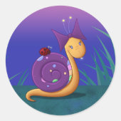 Tilly the Snail Runder Aufkleber (Vorderseite)