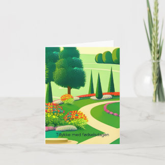Tillykke med fødselsdagen, dänischer Geburtstag Karte