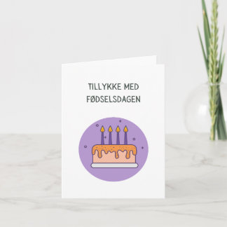 Tillykke med fødselsdagen, dänischer Geburtstag Karte