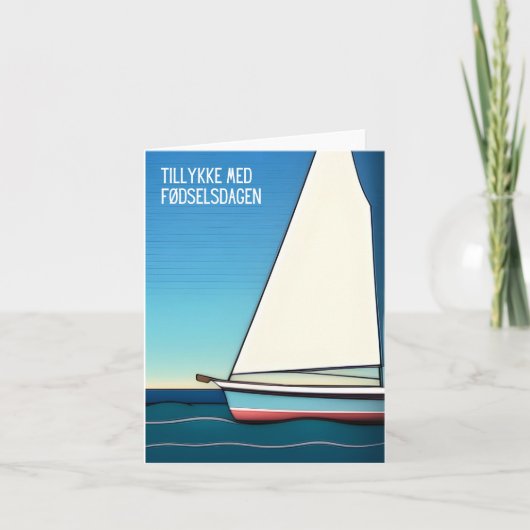 Tillykke med fødselsdagen, dänischer Geburtstag Karte (Vorderseite)