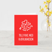 Tillykke med kærligheden, Dänische Hochzeit Karte (Gelbe Blume)