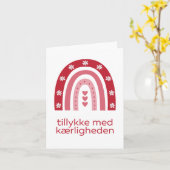 Tillykke med kærligheden, Dänische Hochzeit Karte (Gelbe Blume)