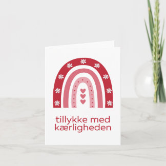 Tillykke med kærligheden, Dänische Hochzeit Karte