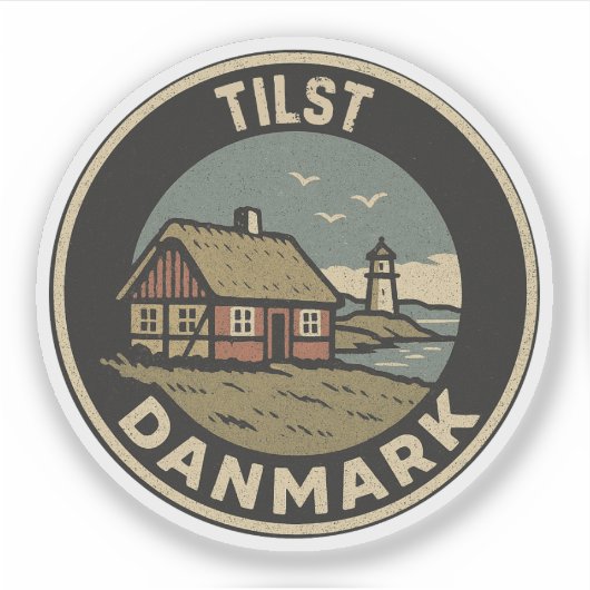 Tilst, Dänemark Aufkleber (Vorderseite)