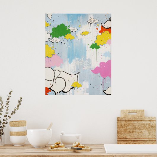 Tilt "Cloudy Names" Print Poster (Küche)
