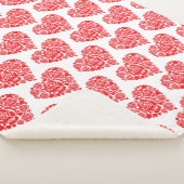 Tilt rotes Herz große Sherpa-Decke Sherpadecke (3/4)