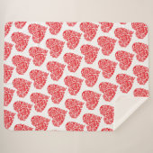 Tilt rotes Herz große Sherpa-Decke Sherpadecke (Vorderseite (Horizontal))