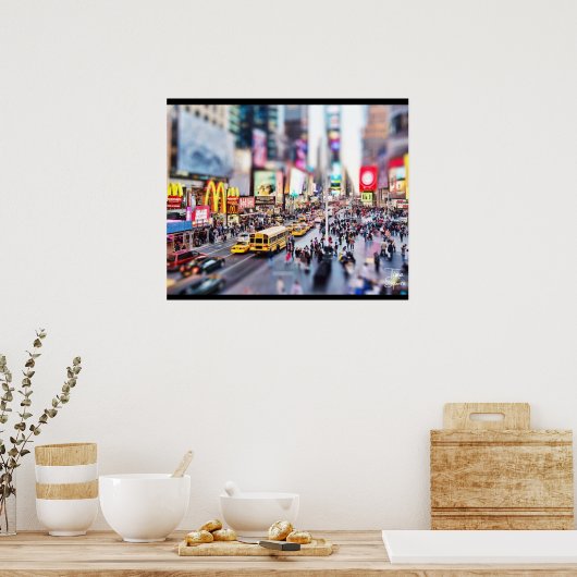 Tilt-shift - Time Square - New York Poster (Küche)