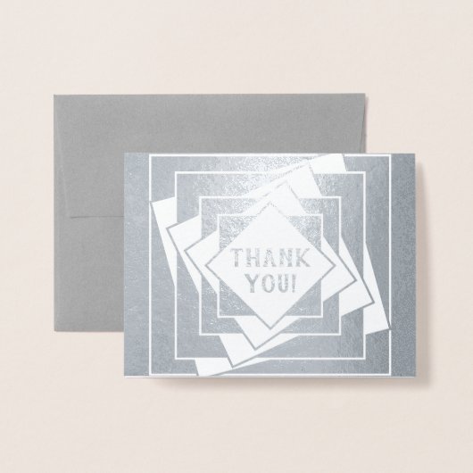 Tilted Boxes Vielen Dank Folienkarte (Vorderseite mit Umschlag)