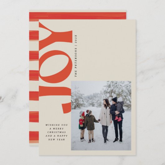 Tilted Joy Feiertagskarte (Vorne/Hinten)