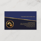 Tilting Gold Line Blue Shades Chemical Engineer Visitenkarte (Rückseite)