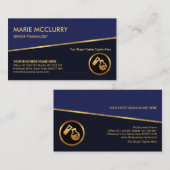 Tilting Gold Line Blue Shades Chemical Engineer Visitenkarte (Vorne/Hinten)