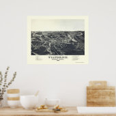 Tilton, NH Panoramic Map - 1884 Poster (Küche)