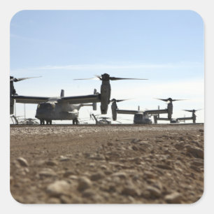 Tiltrotor Flugzeuge des Osprey V-22 Quadratischer Aufkleber