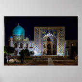 Tilya-Kori Madrasah am Registan-Platz - Samarkand Poster (Vorne)