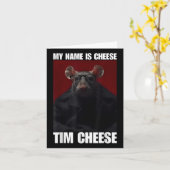 Tim Cheese - Brainrot Meme Karte (Gelbe Blume)