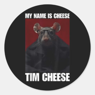 Tim Cheese - Brainrot Meme Runder Aufkleber
