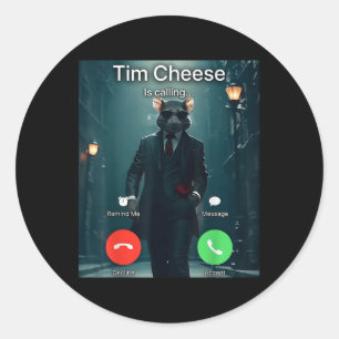 Tim Cheese Meme Runder Aufkleber