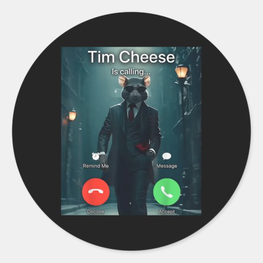 Tim Cheese Meme Runder Aufkleber (Vorderseite)