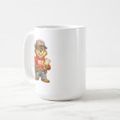 Tim der Biber – Ghibli‑inspirierter Maskottchen Kaffeetasse (Vorderseite Links)