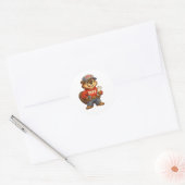Tim der Biber – Ghibli‑inspirierter Maskottchen Runder Aufkleber (Umschlag)