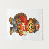 Tim der Biber – Ghibli‑inspirierter Maskottchen Wandteppich (Vorderseite (Horizontal))