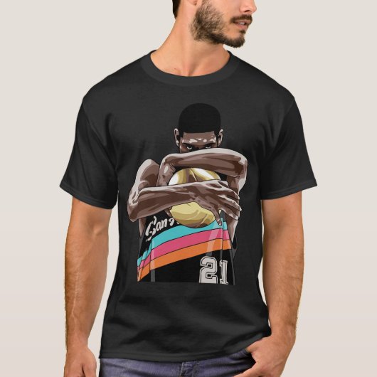 Tim Duncan Ball Umarmung T-Shirt (Vorderseite)