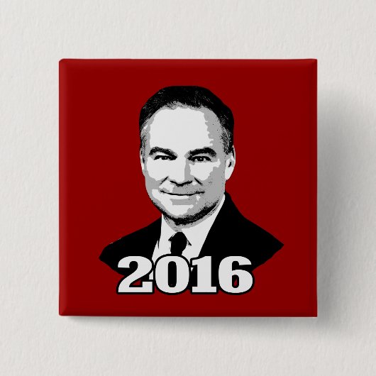 Tim Kaine 2016 Button (Vorderseite)