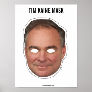 Tim Kaine Mask Cutout Poster