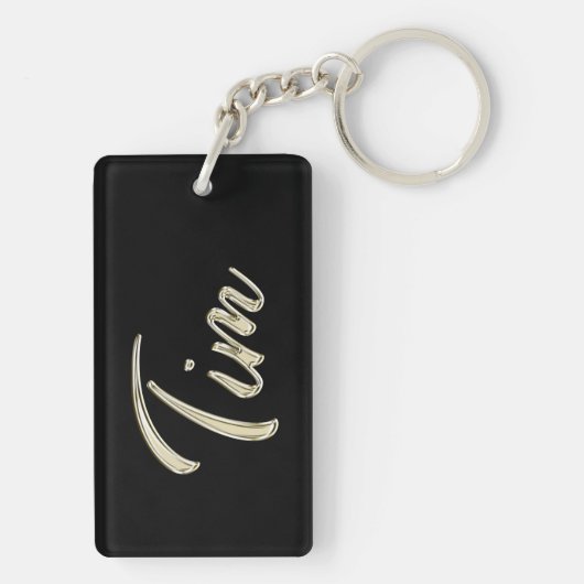 Tim Name whitegold Schlüsselanhänger Anhänger (Rückseite)