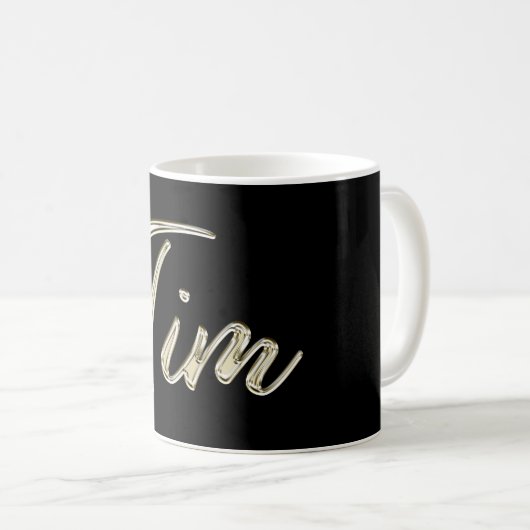 Tim Name whitegold Tasse Teetasse Kaffeetasse (VorderseiteRechts)