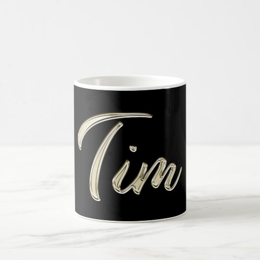 Tim Name whitegold Tasse Teetasse Kaffeetasse (Mittel)