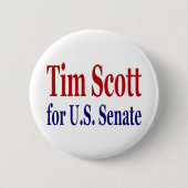 Tim Scott für Senat mit rot-blauem Text Button (Vorderseite)
