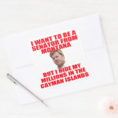 Tim versteckt seine Millionen auf den Kaimaninseln Quadratischer Aufkleber (Umschlag)