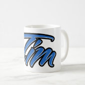 Tim Vorname Name blue Tasse Kaffeetasse (VorderseiteRechts)