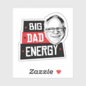 Tim Walz Big Vater Energy Aufkleber (Blatt)