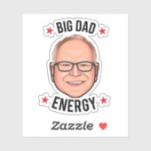 Tim Walz Big Vater Energy Aufkleber (Blatt)