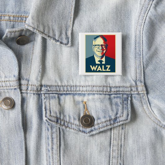 Tim Walz Button (Beispiel)