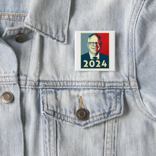 Tim Walz Button (Beispiel)
