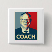 Tim Walz COACH Button (Vorderseite)