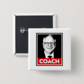 Tim Walz COACH Button (Vorne & Hinten)