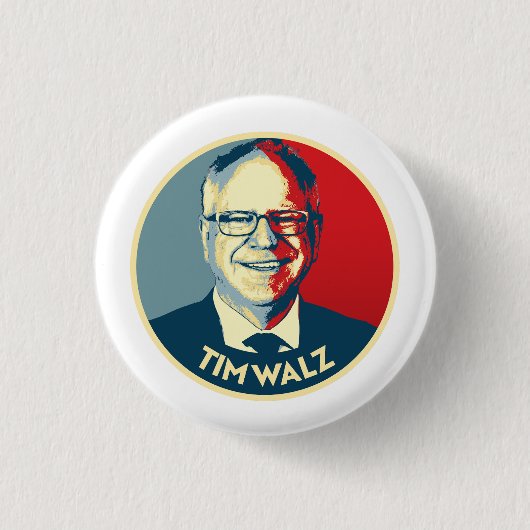 Tim Walz Fan Club Button (Vorderseite)
