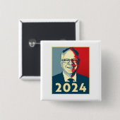 Tim Walz Fan Club Button (Vorne & Hinten)