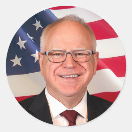 Tim Walz für Amerika Runder Aufkleber
