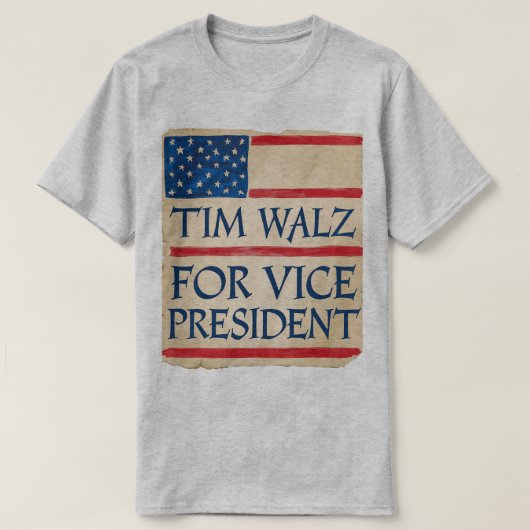TIM WALZ für Vizepräsident T-Shirt (Design vorne)