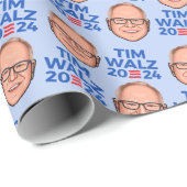 Tim Walz Geschenkpapier (Rolleneckpunkt)
