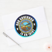 Tim Walz ist ein Idiot Runder Aufkleber (Umschlag)