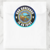 Tim Walz ist ein Idiot Runder Aufkleber (Tasche)